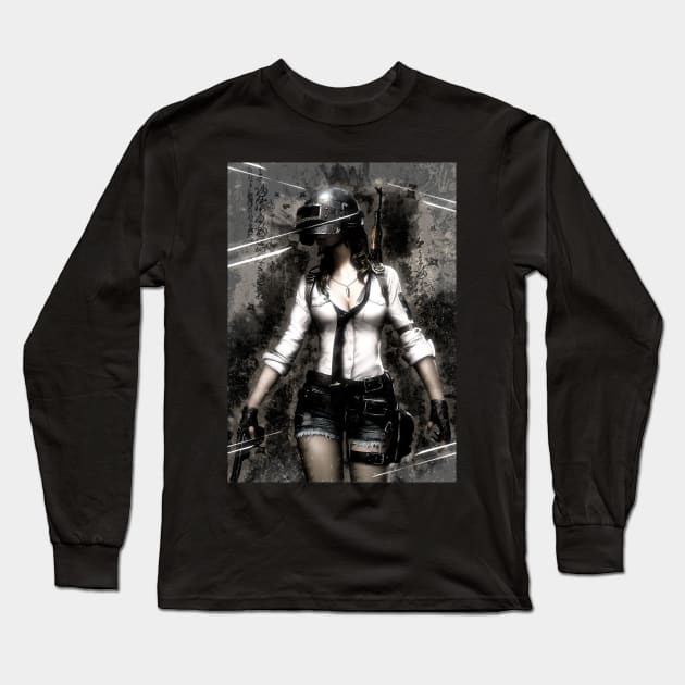 Pubg girl Long Sleeve T-Shirt by Durro